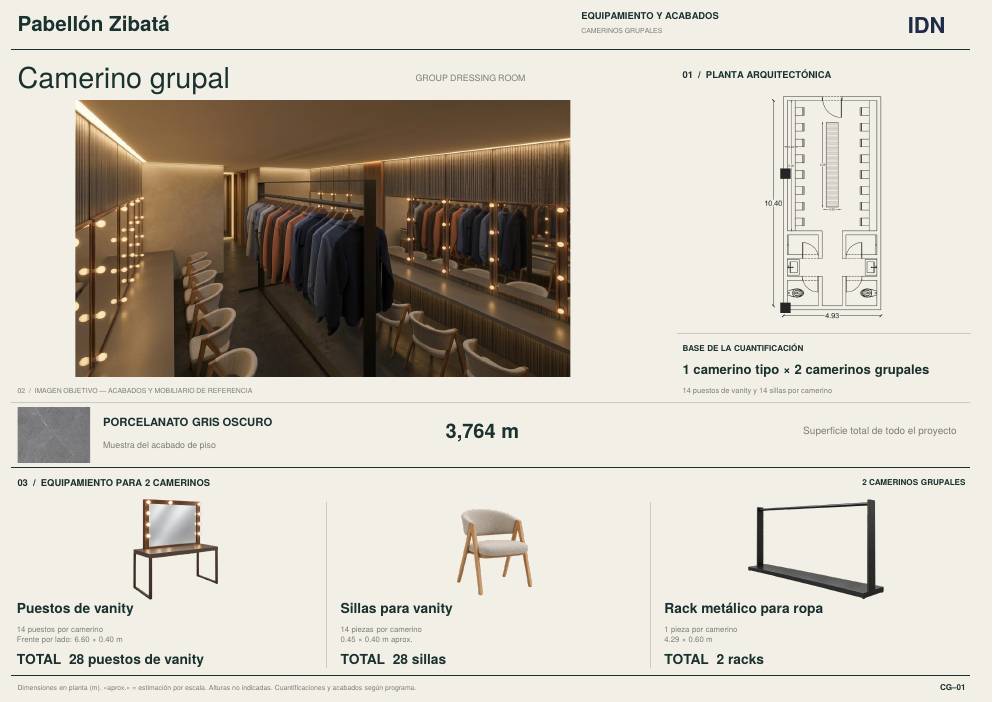 Group dressing room